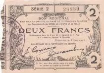 Francia 2 Francs - Fourmies - Regional Coupon  - 08-05-1916 - Serial 2