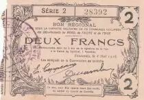 Francia 2 Francs - Fourmies - Regional Coupon  - 08-05-1916 - Serial 2
