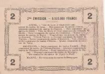 Francia 2 Francs - Laon - Regional Coupon - 16-06-1916 - Serial 8