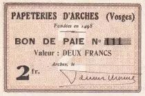 Francia 2 Francs - Papeteries d\'Arches - P.88-01