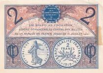 Francia 2 Francs - Paris Chamber of Commerce - 1920 - Serial S.A.16