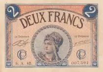 Francia 2 Francs - Paris Chamber of Commerce - 1920 - Serial SA.42