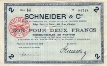 Francia 2 Francs - Schneider Corp. - 15-11-1914