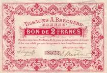 Francia 2 Francs - Tissage A. Br�chard - Roanne - 1914 - P.42-51