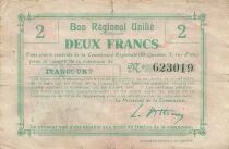 Francia 2 Francs - Unified Regional Bill - City of Itancourt