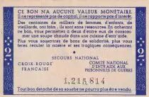 Francia 2 Francs Bon de Solidarit&eacute; P&eacute;tain - Bol de Soupe 1941-1942