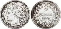 Francia 2 Francs Ceres - 1870 K Bordeaux - Silver