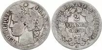 Francia 2 Francs Ceres - 1870 Large A Paris - Silver