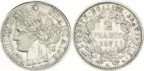 Francia 2 Francs Ceres - 1870 Large A Paris - Silver