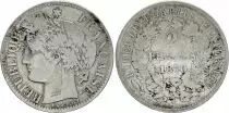 Francia 2 Francs Ceres - 1870 small A Paris aFine - Silver - KM.817