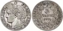 Francia 2 Francs Ceres - 1871 Small A Paris - Silver
