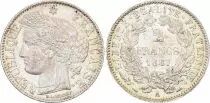 Francia 2 Francs Ceres - 1887 A Paris Silver - XF - KM.817