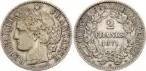Francia 2 Francs Ceres - 1887 A Paris Silver