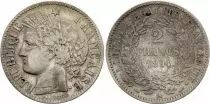 Francia 2 Francs Ceres - 1894 A Paris  Silver