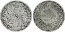 Francia 2 Francs Ceres 1871 K Bordeaux - within wreath- Good - Silver  KM.816