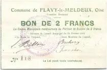 Francia 2 Francs Flavy-Le-Meldeux City