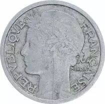 Francia 2 Francs Laureate head - 1945 C Castelsarrasin