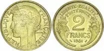 Francia 2 Francs Laureate head -1935