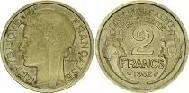 Francia 2 Francs Laureate head -1935