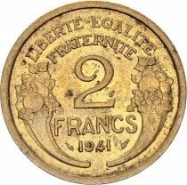 Francia 2 Francs Laureate head -1941