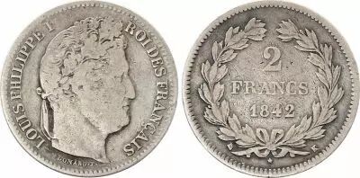 Francia 2 Francs Louis-Philippe 1er - 1842 K Bordeaux