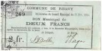 Francia 2 Francs Regny City - 1915