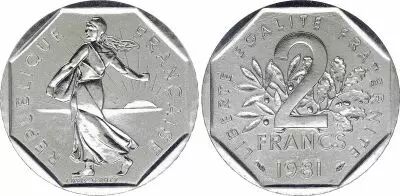 Francia 2 Francs Seed sower - 1981 UNC