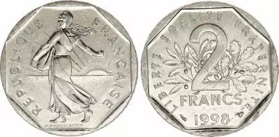 Francia 2 Francs Seed sower - 1998 XF
