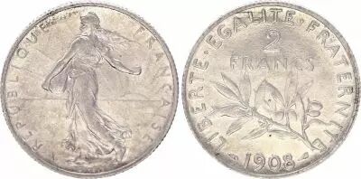 Francia 2 Francs Semeuse - 1908