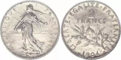 Francia 2 Francs Semeuse - 1908