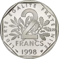 Francia 2 francs Sower - 1998 - Proof