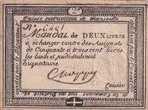 Francia 2 Livres - Bouches du Rh&ocirc;ne - Marseille - Caisse Patriotique - 1792