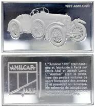 Francia 2 Oz Silver Bar - Medaillier Franklin - Amilcar 1927 (1927) - Silver - 1982 - XF to AU