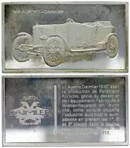 Francia 2 Oz Silver Bar - Medaillier Franklin - Austro-Daimler 1910 (1910) - Silver - 1982 - XF to AU