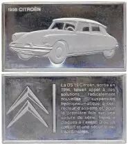 Francia 2 Oz Silver Bar - Medaillier Franklin - Car - Silver - 1982 - XF to AU