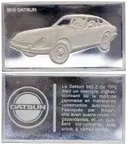 Francia 2 Oz Silver Bar - Medaillier Franklin - Datsun 240 Z (1970) - Silver - 1982 - XF to AU