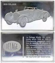 Francia 2 Oz Silver Bar - Medaillier Franklin - Delace D8 (1932) - Silver - 1982 - XF to AU