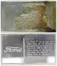 Francia 2 Oz Silver Bar - Medaillier Franklin - Ford T (1909) - Silver - 1982 - XF to AU