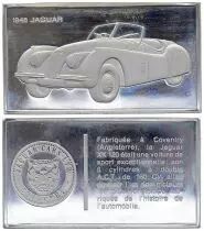 Francia 2 Oz Silver Bar - Medaillier Franklin - Jaguar XK 120 (1948) - Silver - 1982 - XF to AU