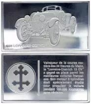Francia 2 Oz Silver Bar - Medaillier Franklin - Lorraine-Dietrich 15 CV (1925) - Silver - 1982 - XF to AU