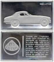 Francia 2 Oz Silver Bar - Medaillier Franklin - Lotus Elite (1958) - Silver - 1982 - XF to AU