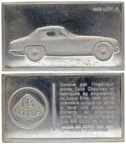 Francia 2 Oz Silver Bar - Medaillier Franklin - Lotus Elite (1958) - Silver - 1982 - XF to AU
