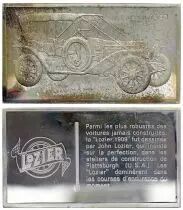 Francia 2 Oz Silver Bar - Medaillier Franklin - Lozier 1909 (1909) - Silver - 1982 - XF to AU