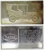 Francia 2 Oz Silver Bar - Medaillier Franklin - Napier 1905 (1905) - Silver - 1982 - XF to AU