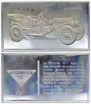 Francia 2 Oz Silver Bar - Medaillier Franklin - Simplex 1911 (1911) - Silver - 1982 - XF to AU