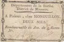 Francia 2 sol - Sarthe - Mamers\'s district - Pizieux, chez Monguillon