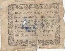 Francia 2 Sols - Maine et loire - Chez Charton promenade house - 07-08-1792