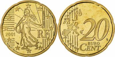 Francia 20 cent 2001 ? Proof (BE) ? From Official Set