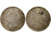 Francia 20 centimes, Napoleon III - 1867 BB Strasbourg - Silver