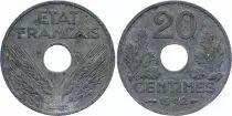 Francia 20 Centimes Etat Francais - 1942 in Zinc- VF